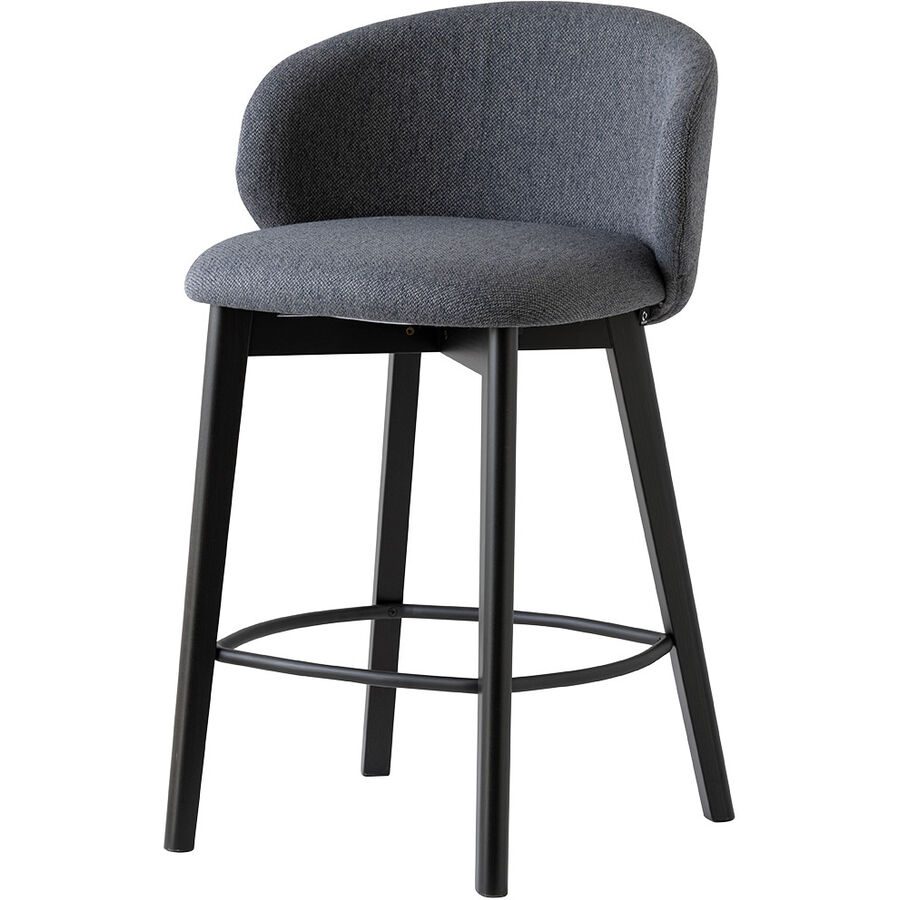 CONNUBIA Barhocker Tuka Grau Holz 56 cm 88 cm - Farbe: anthrazit/graphit - Material: Buche - Barhocker
