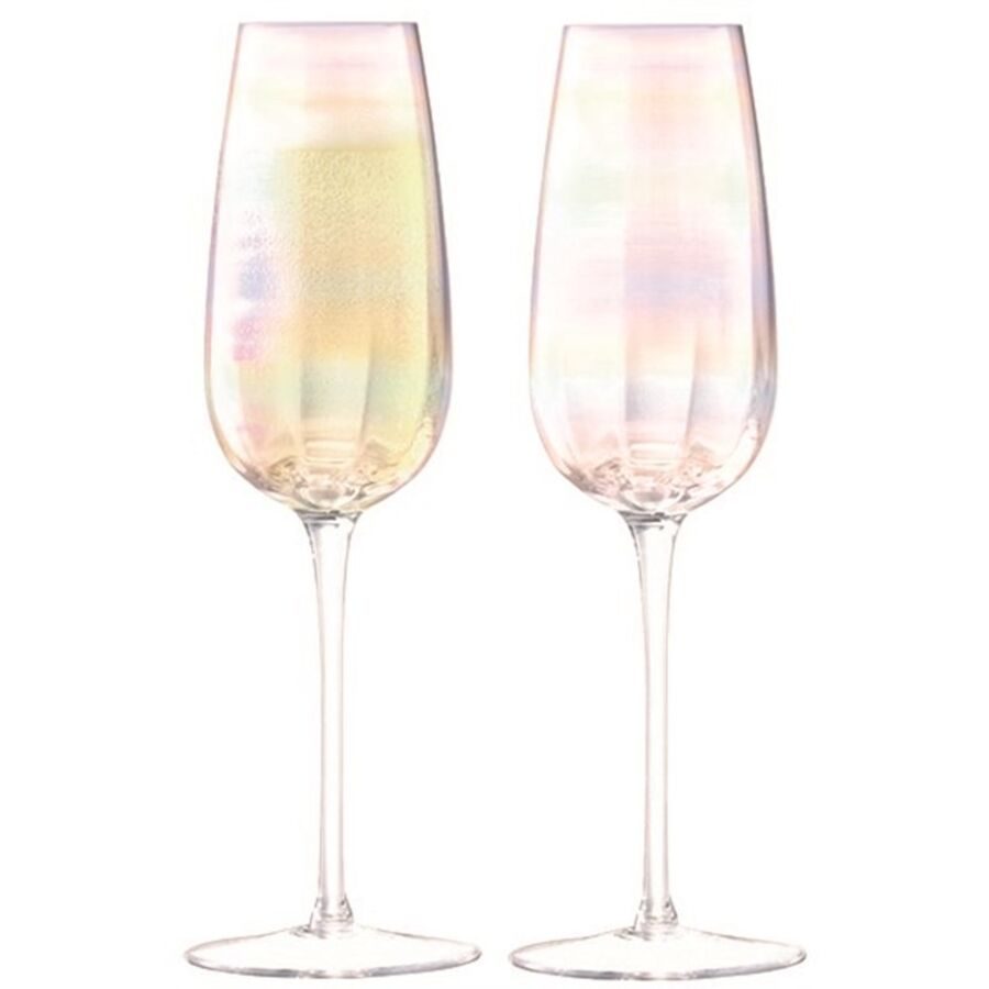 LSA International Sektgläser-Set Pearl Transparent Glas 23.2 cm 6.2 cm - Farbe: Perlmutt - Sektgläser-Set