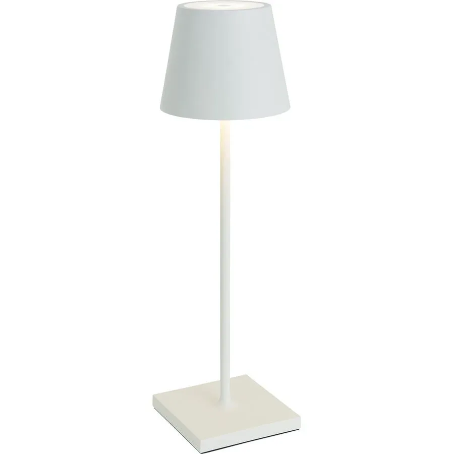 Tischlampe Aline Weiss Aluminium/Kunststoff 11 cm 38 cm - LED - Lichtfarbe: Extra warmweiss - Material: Aluminium, Kunststoff - Tischlampe- LED