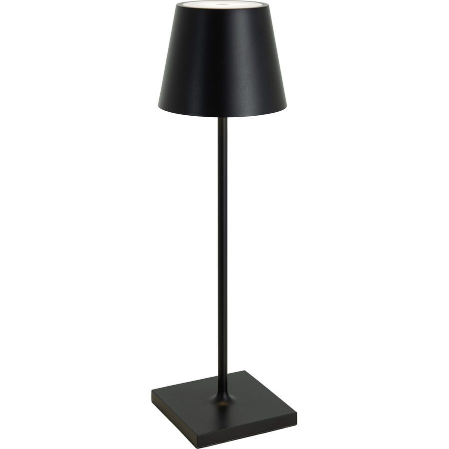 Tischlampe Aline Schwarz Aluminium/Kunststoff 11 cm 38 cm - LED - Lichtfarbe: Extra warmweiss - Material: Aluminium, Kunststoff - Tischlampe- LED