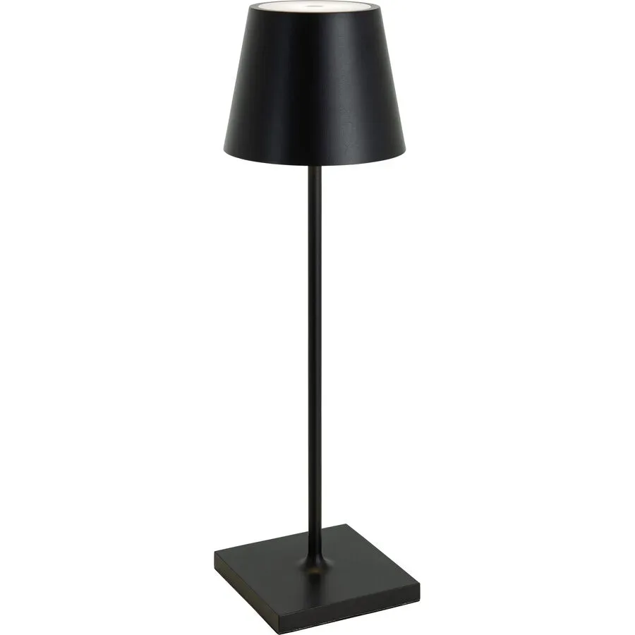 Tischlampe Aline Schwarz Aluminium/Kunststoff 11 cm 38 cm - LED - Lichtfarbe: Extra warmweiss - Material: Aluminium, Kunststoff - Tischlampe- LED