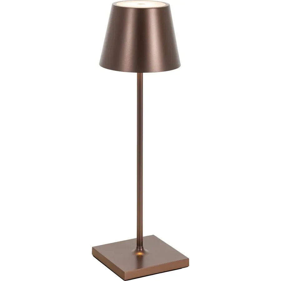 Tischlampe Aline Bronze Aluminium/Kunststoff 11 cm 38 cm - LED - Lichtfarbe: Extra warmweiss - Material: Aluminium, Kunststoff - Tischlampe- LED