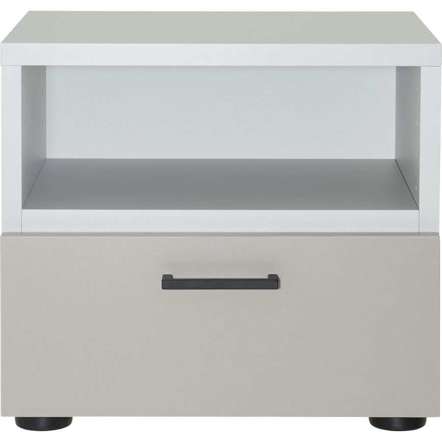 Nachttisch Window Braun/Grau Holz 40.6 cm - Farbe: Taupe, Grau - Material: Holzwerkstoff - Möbel Konfigurator: Traummöbel individuell zusammenstellen
