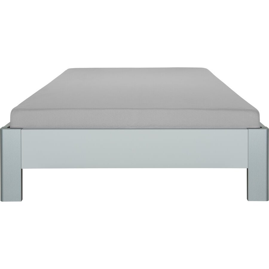 Bett Window Grau Holz 120 x 200 cm - Farbe: lichtgrau - Material: Holzwerkstoff - Möbel Konfigurator: Traummöbel individuell zusammenstellen - Bett