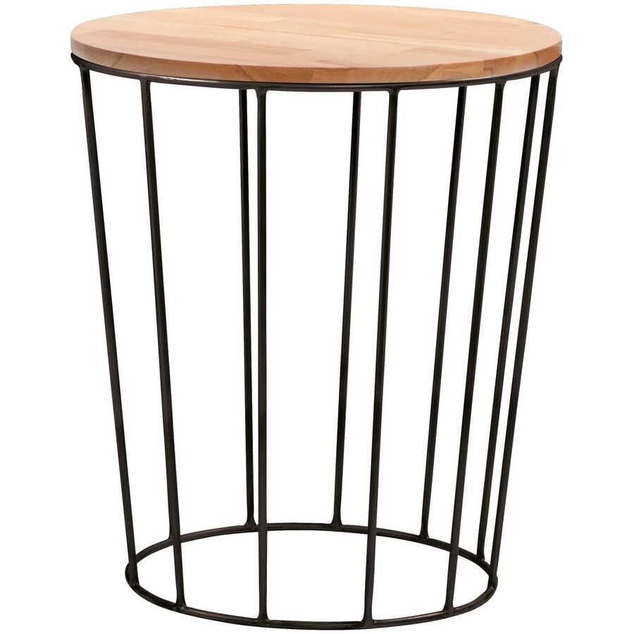 Hasena Nachttisch Keziea Schwarz Holz/Metall 45 cm - Material: Buche, Metall - Nachttisch
