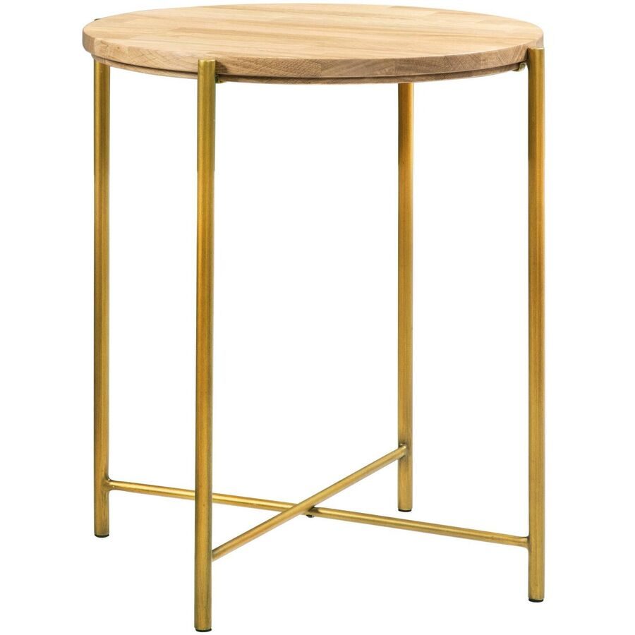 Hasena Nachttisch Volod Bronze Metall/Holz 48 cm - Material: Eiche Natur, Metall - Nachttisch