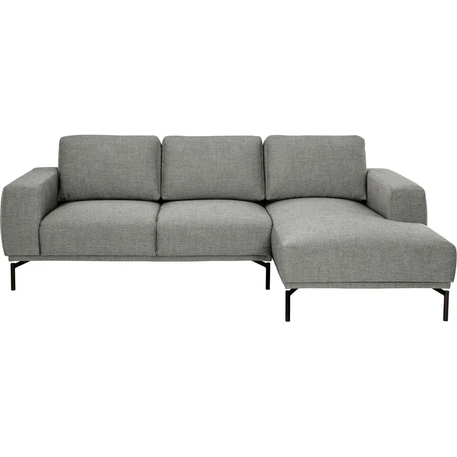 Ecksofa Maja Grau Stoff 243 cm 162 cm - Möbel Konfigurator: Traummöbel individuell zusammenstellen - Ecksofa