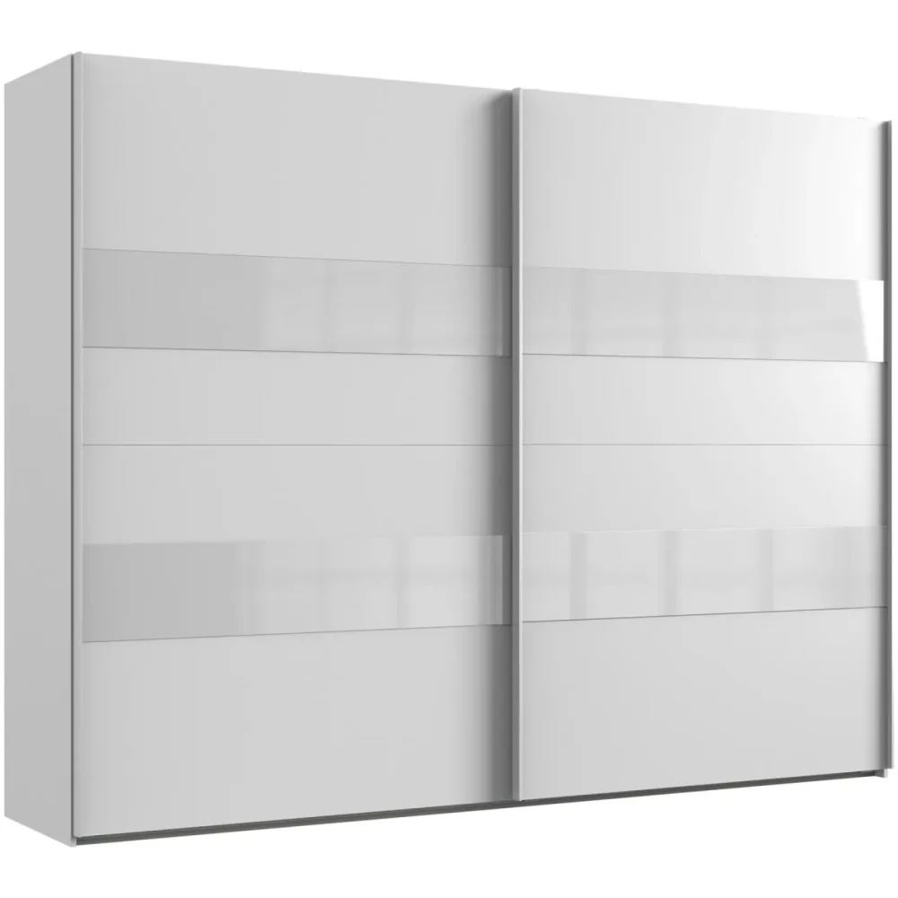 Kleiderschrank Akshay Weiss Holzwerkstoff 270 cm 65 cm 208 cm - Kleiderschrank