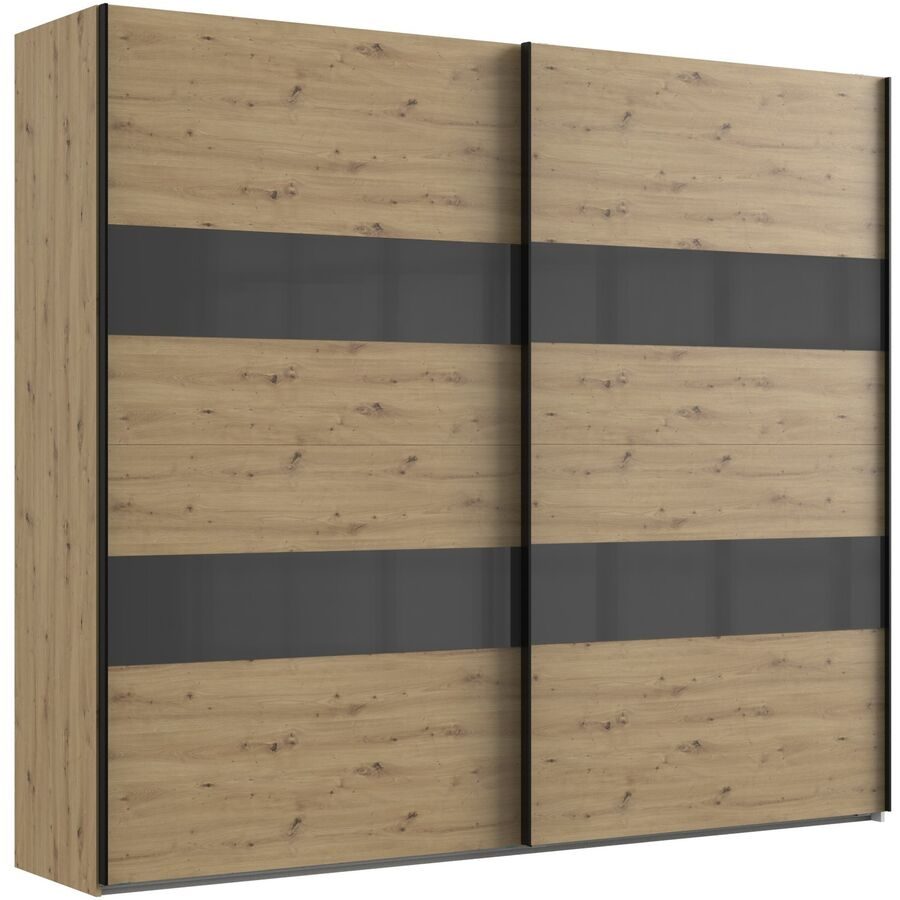 Kleiderschrank Akshay Braun Holzwerkstoff 270 cm 65 cm 236 cm - Farbe: Eiche Nachbildung - Kleiderschrank