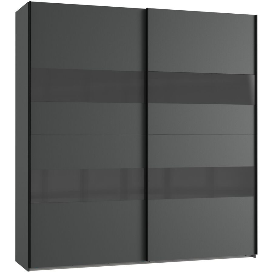 Kleiderschrank Akshay Grau Holzwerkstoff 225 cm 65 cm 236 cm - Farbe: graphit - Kleiderschrank