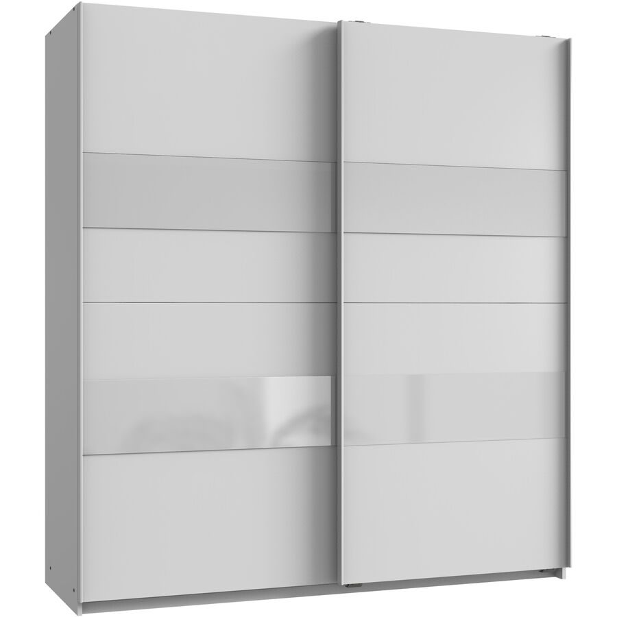 Kleiderschrank Akshay Weiss Holzwerkstoff 180 cm 64 cm 197 cm - Kleiderschrank