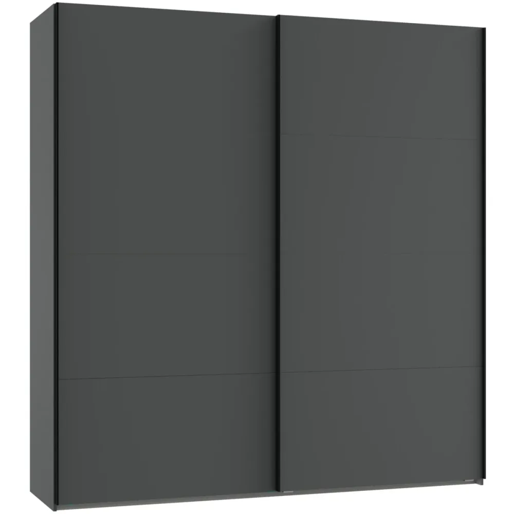 Kleiderschrank Aqsa Grau Holzwerkstoff 180 cm 65 cm 208 cm - Farbe: graphit - Kleiderschrank