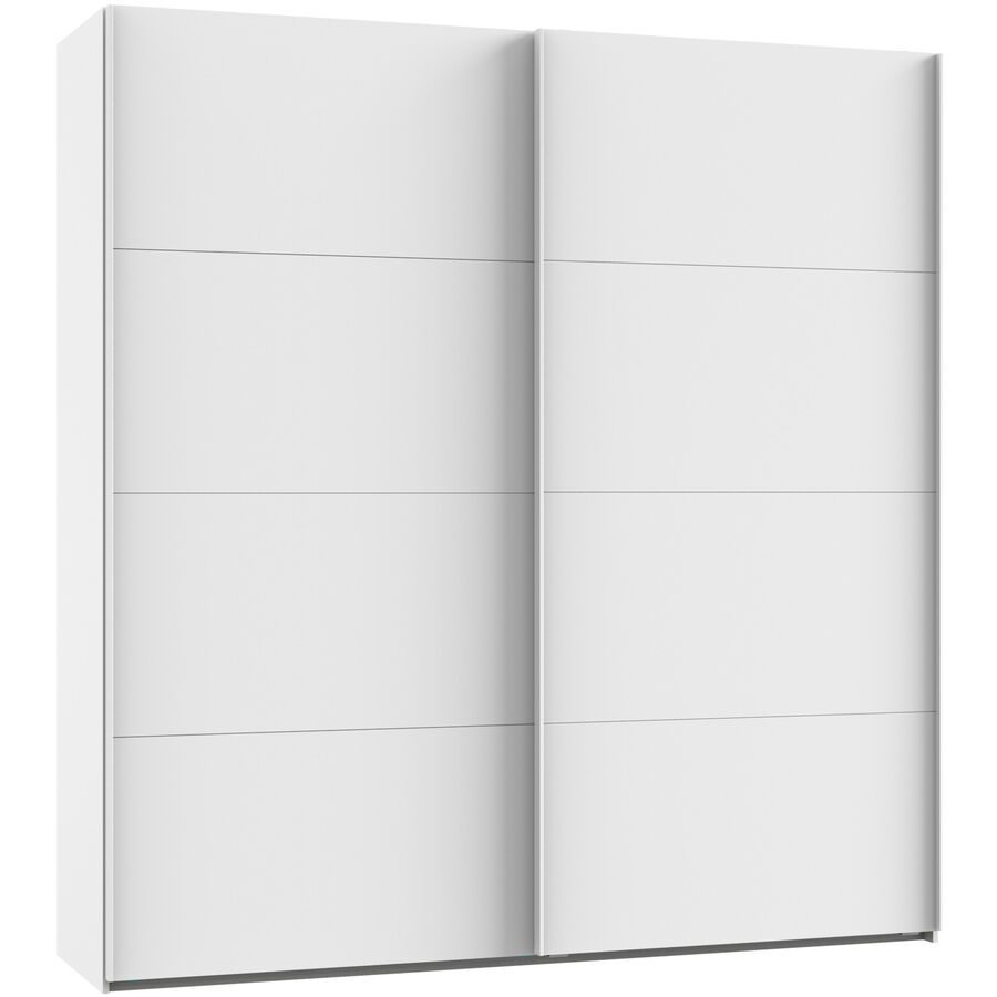 Kleiderschrank Aqsa Weiss Holzwerkstoff 225 cm 65 cm 208 cm - Kleiderschrank