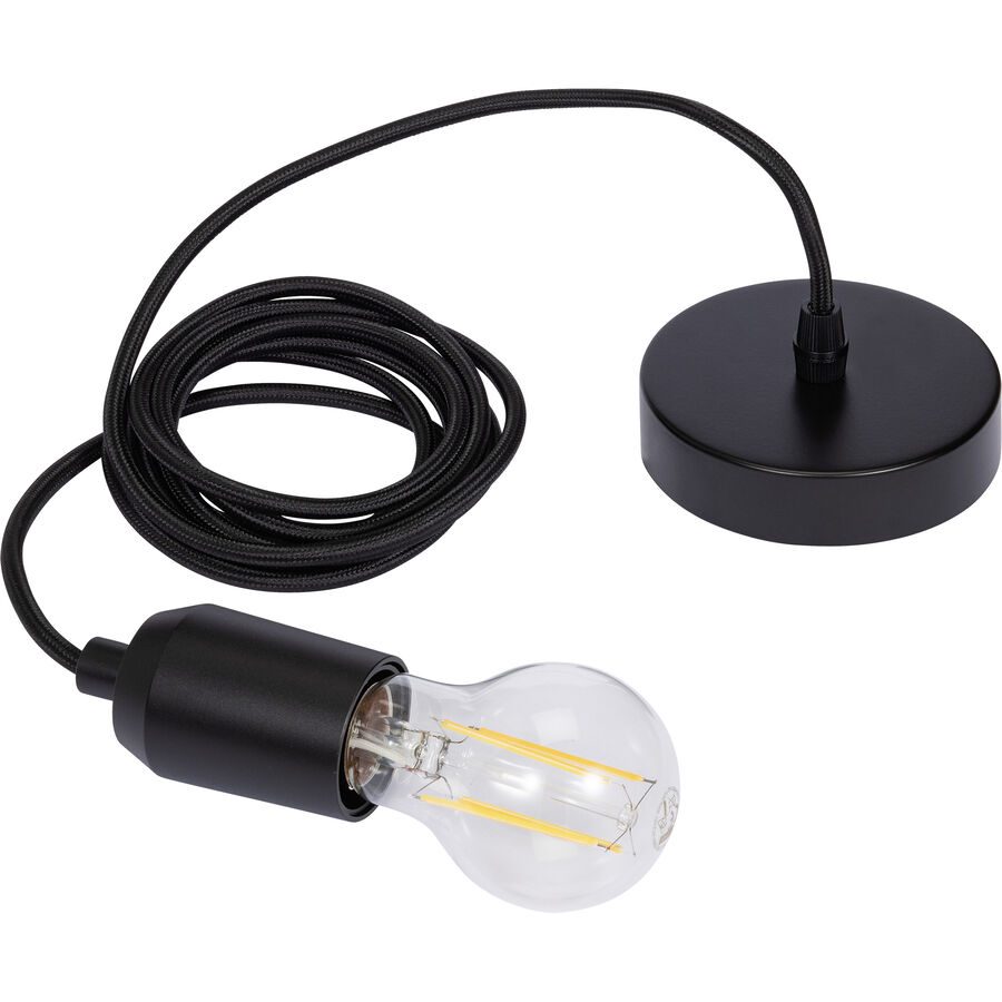 Lampenfassung Industrial Schwarz Metall 4 cm - Lampenfassung