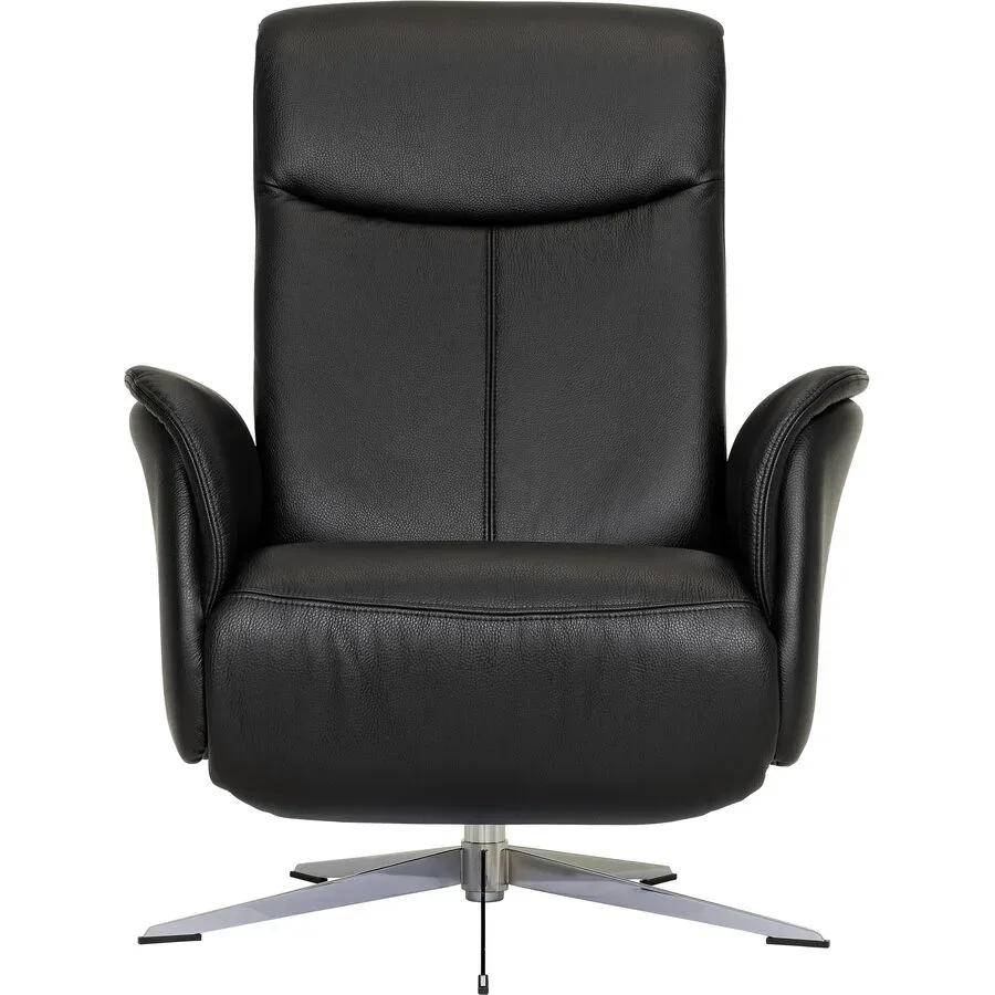 Relaxsessel Noel Schwarz Leder 78 cm 88 cm - Material: Echtleder - Möbel Konfigurator: Traummöbel individuell zusammenstellen - Relaxsessel