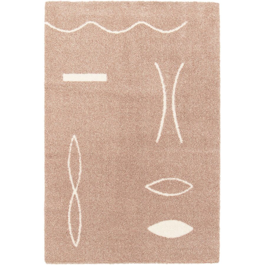 Teppich Lily Rosa/Weiss Polyester 200 cm 290 cm - Farbe: rosa, weiss - Teppich