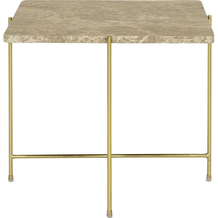 Salontisch Vanja Braun Stein 50 cm - Material: Marmor - Salontisch