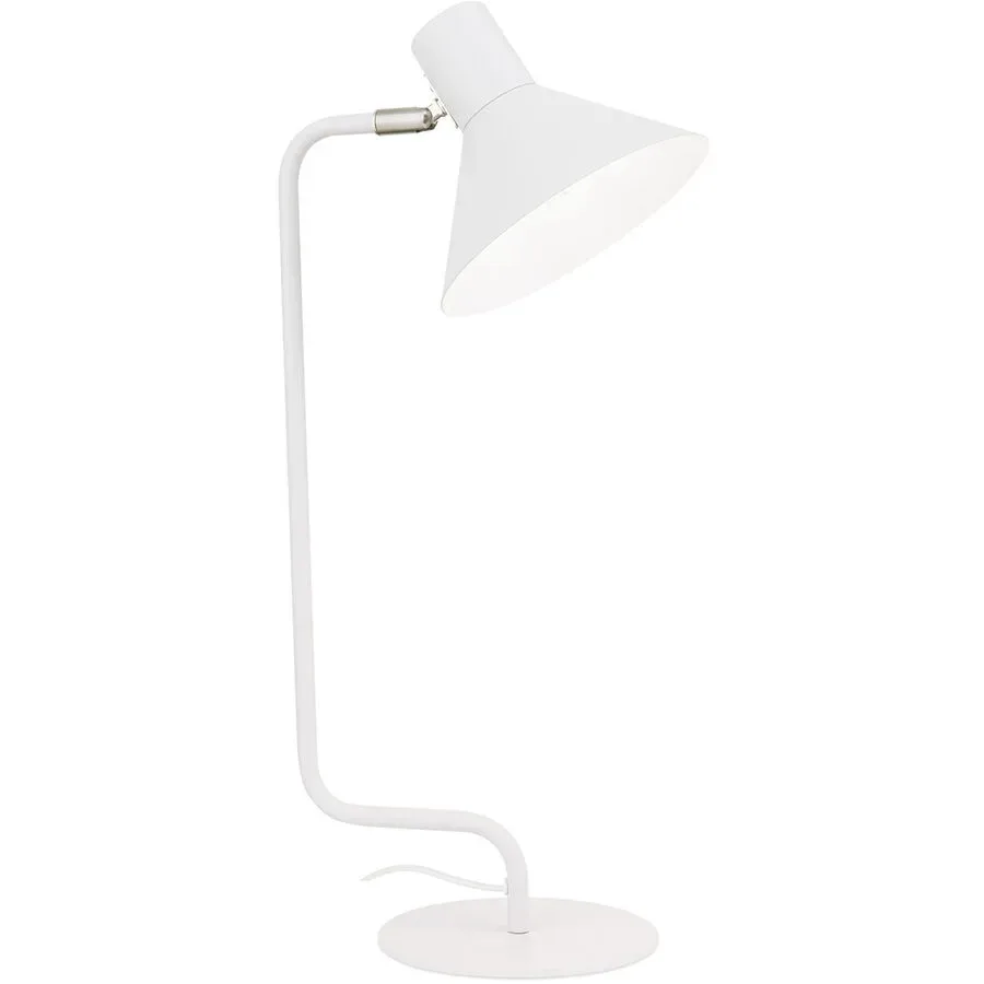 Tischlampe Viktoria Weiss Stahl 17.5 cm 51 cm - Tischlampe
