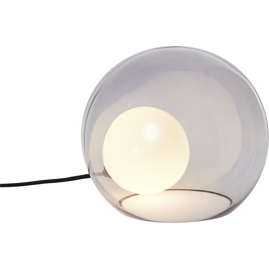 Tischlampe Dylan Grau Glas 25 cm 22 cm - Farbe: smoke - Tischlampe