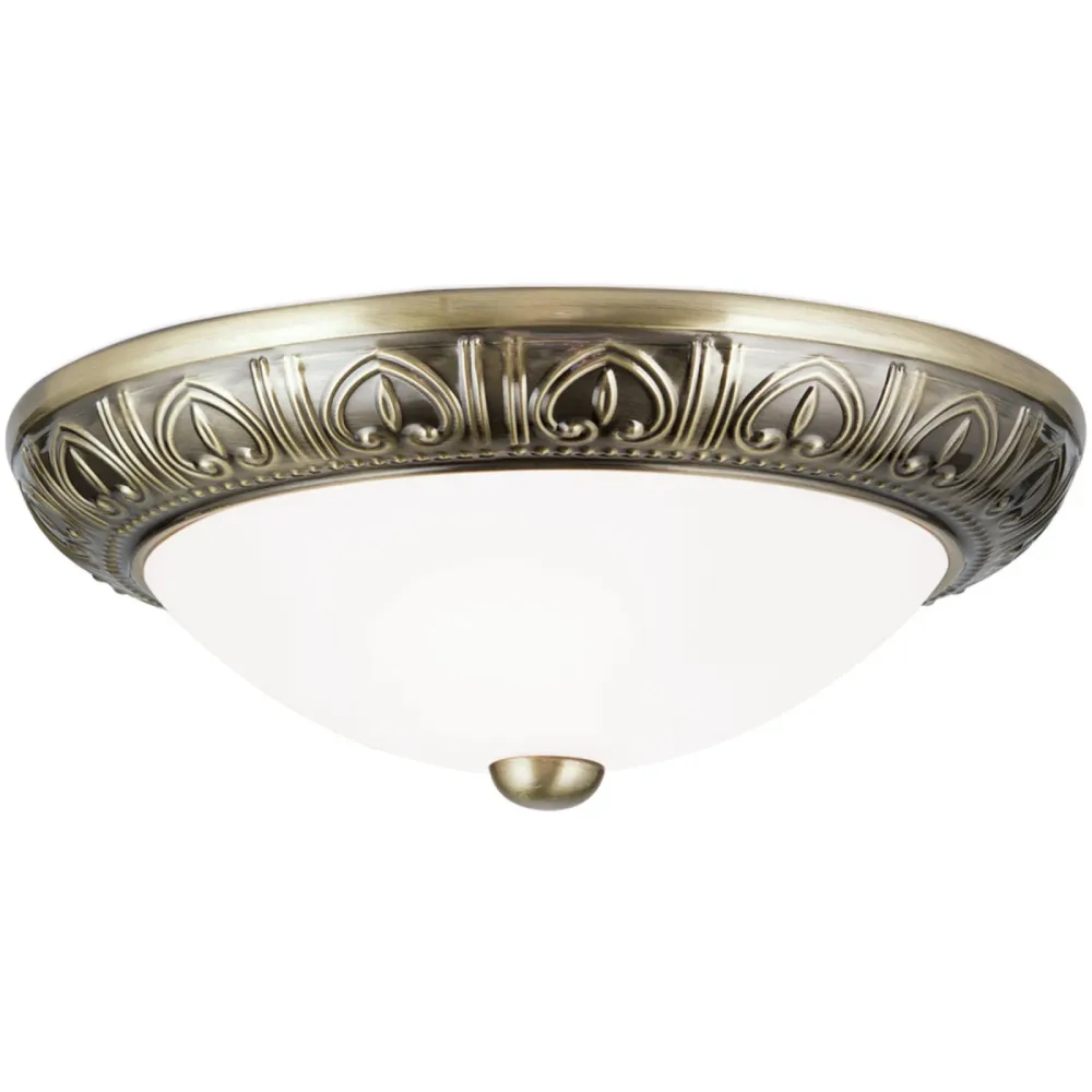 Deckenlampe Pankok Bronze Stahl/Glas 28 cm 10.5 cm - Material: Glas/Stahl - Deckenlampe