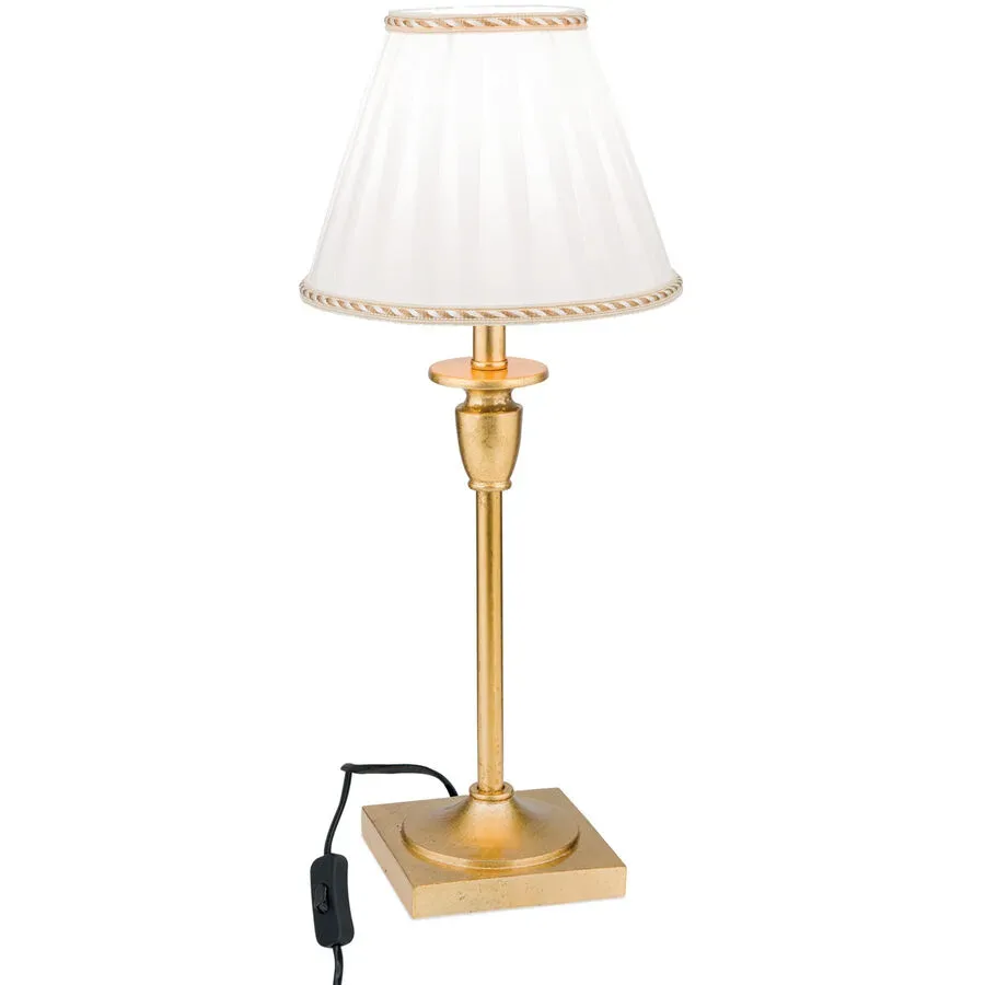 Tischlampe Fonsa Gold 18 cm 43.2 cm - Material: Polyrasin/Textil - Tischlampe