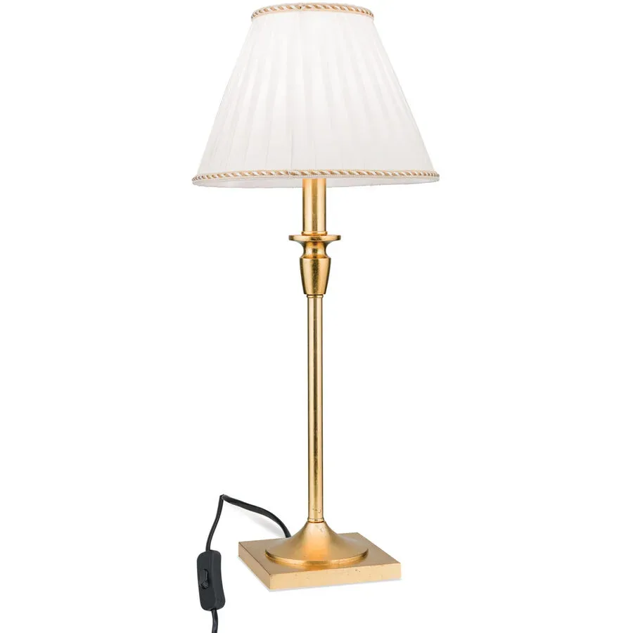 Tischlampe Fonsa Gold 25.4 cm 61 cm - Material: Polyrasin/Textil - Tischlampe
