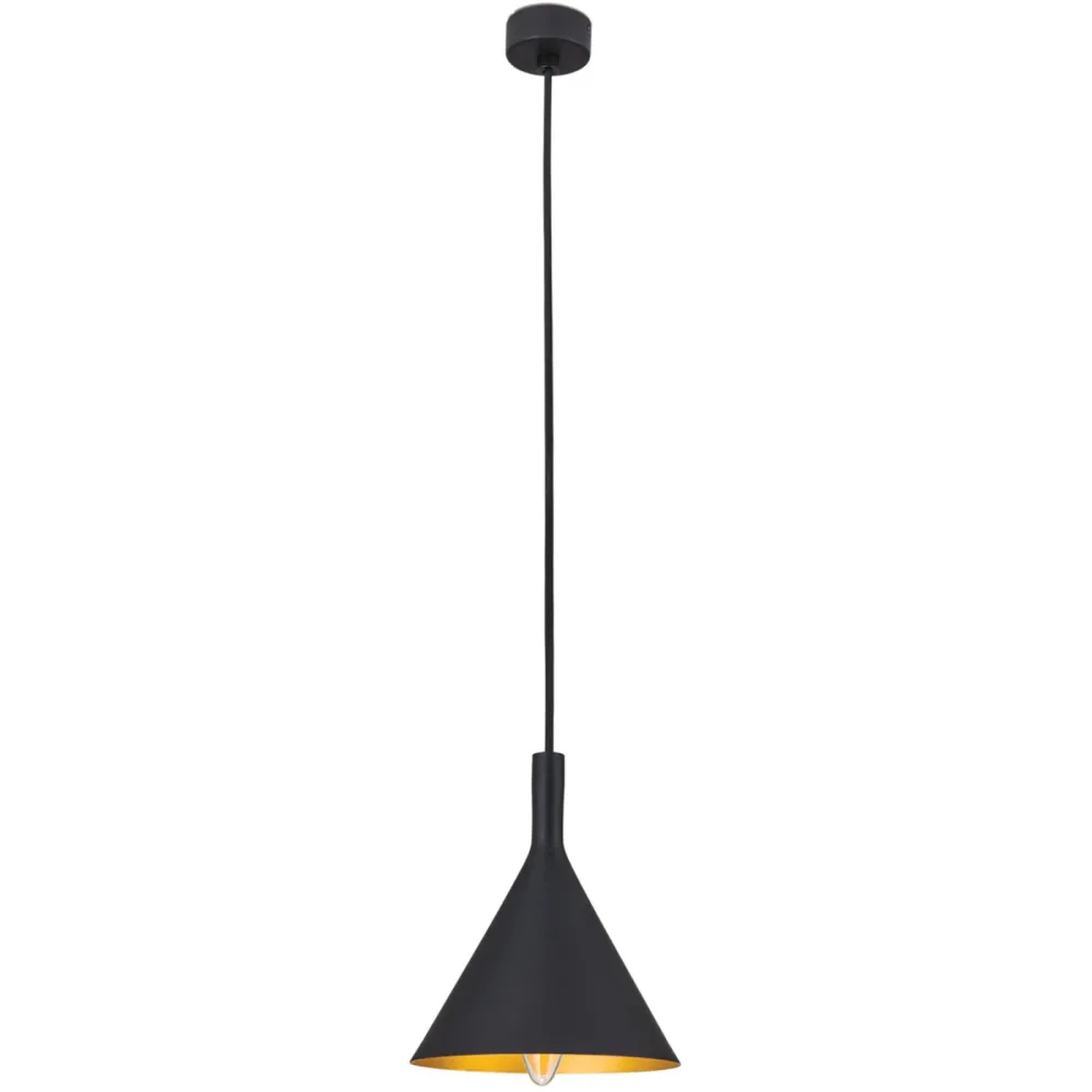 Pendellampe Gunda Gold/Schwarz Aluminium 16.5 cm 20 cm - Farbe: schwarz-gold - Pendellampe