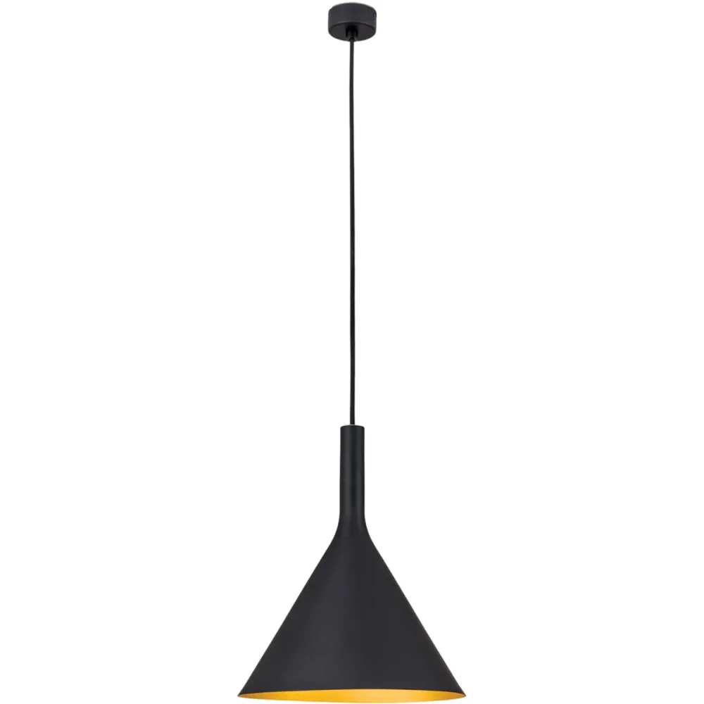 Pendellampe Gunda Gold/Schwarz Aluminium 25 cm 31 cm - Farbe: schwarz-gold - Pendellampe