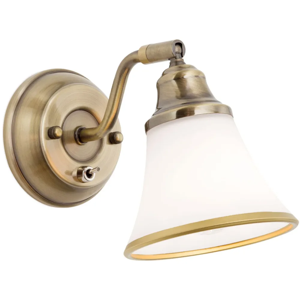 Wandlampe Maja Stahl/Glas 11 cm 13 cm - Farbe: Patina - Material: Glas/Stahl - Wandlampe