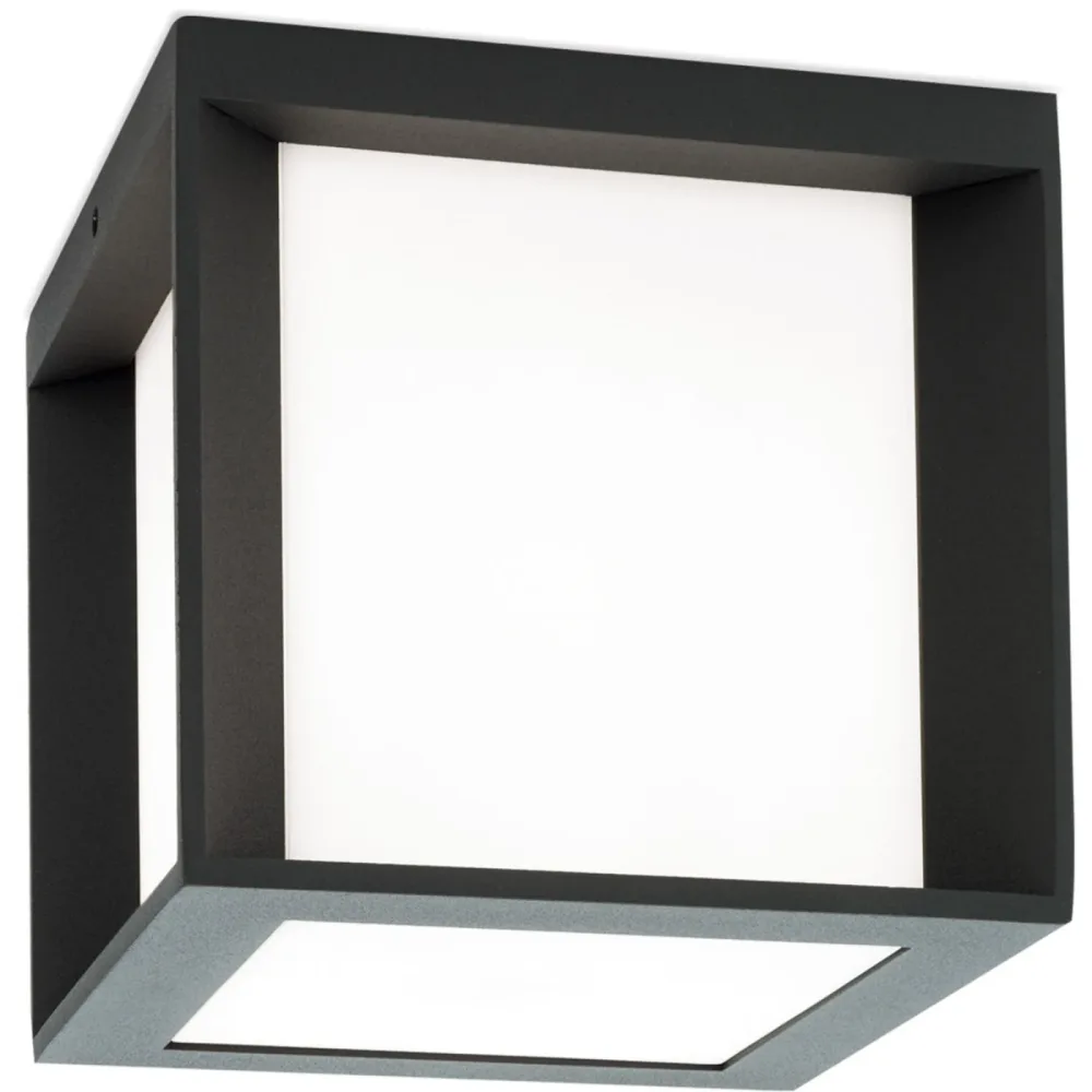 Aussenlampe Henry Grau Aluminium/Kunststoff 16 cm 16 cm - Farbe: Anthrazit - Aussenlampe