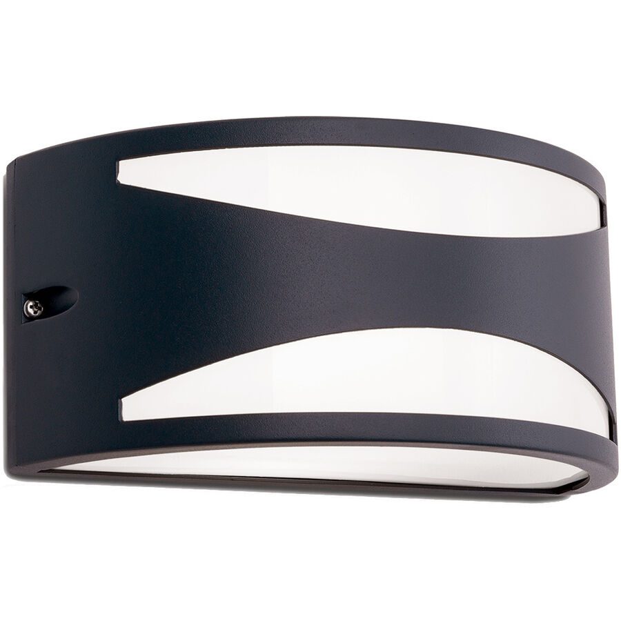 Aussenlampe Shell Grau Aluminium/Kunststoff 12 cm 13 cm - Farbe: anthrazit - Aussenlampe