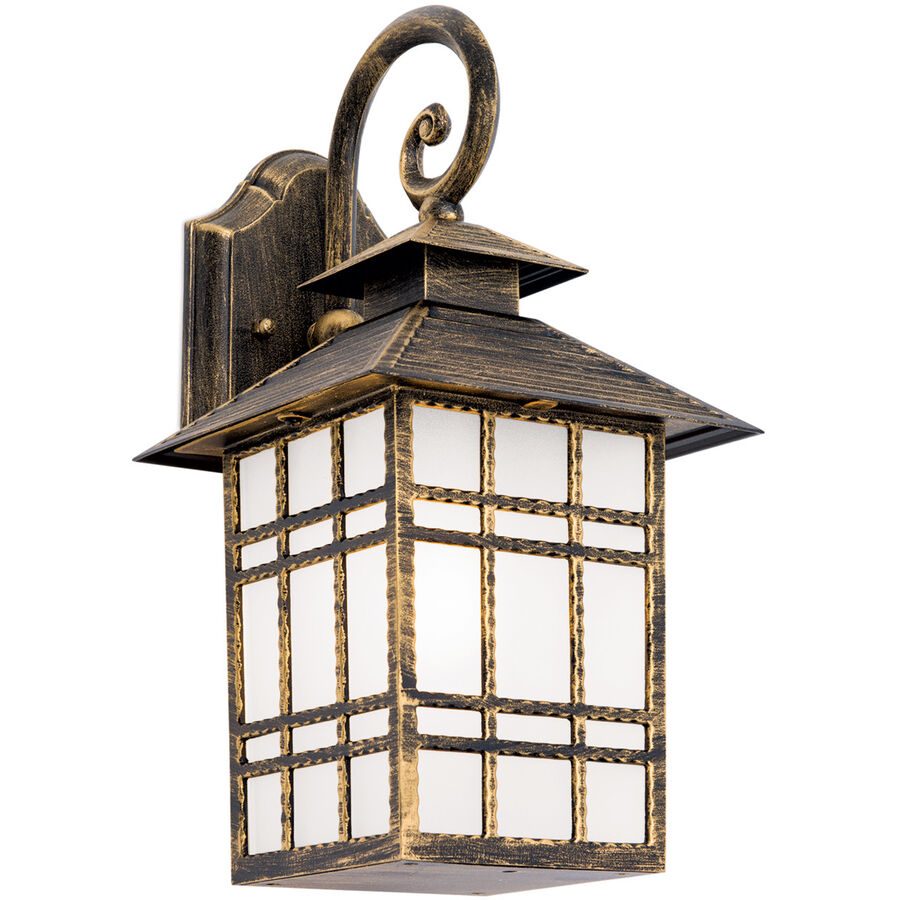 Wandlampe aussen Kiko 18 cm 38 cm - Farbe: Patina - Material: Siluminguss/Glas - Wandlampe aussen