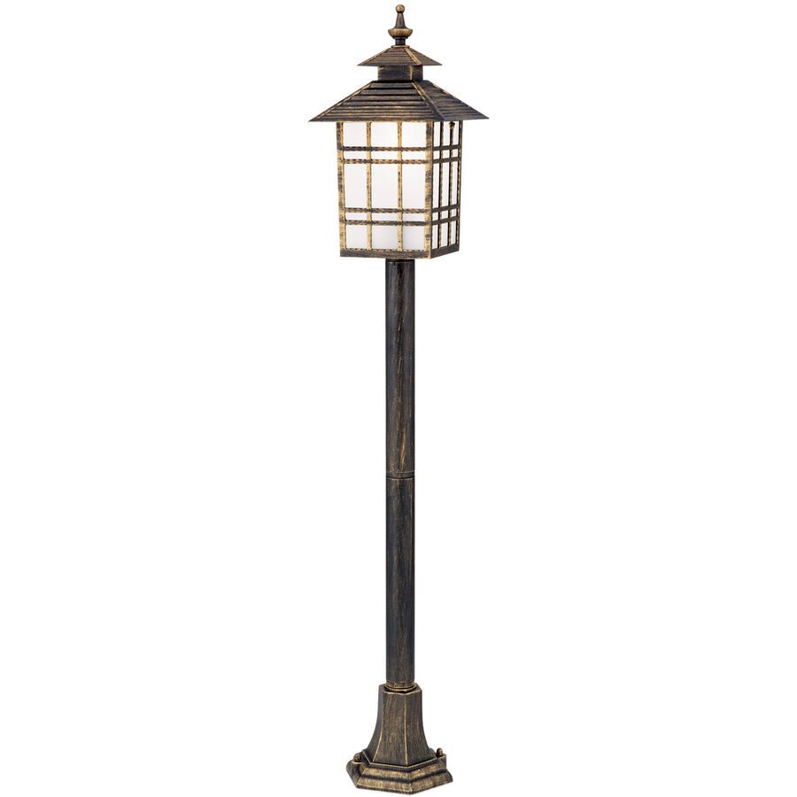 Aussenlampe Kiko 18 cm 100 cm - Farbe: Patina - Material: Siluminguss/Glas - Aussenlampe