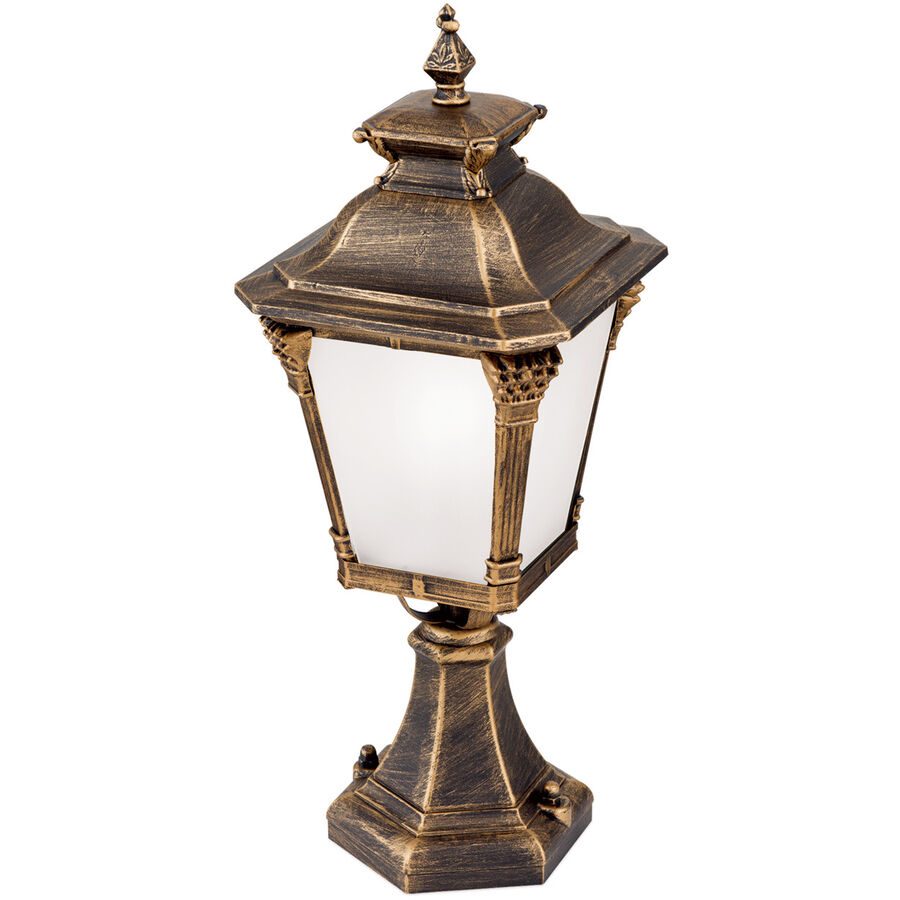 Aussenlampe Aiko 23 cm 59 cm - Farbe: Patina - Material: Siluminguss/Glas - Aussenlampe