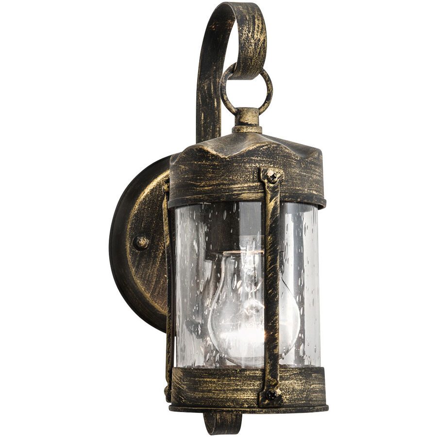 Wandlampe aussen Taverna Gold/Schwarz 12.5 cm 26 cm - Farbe: schwarz-gold - Material: Siluminguss/Glas - Wandlampe aussen