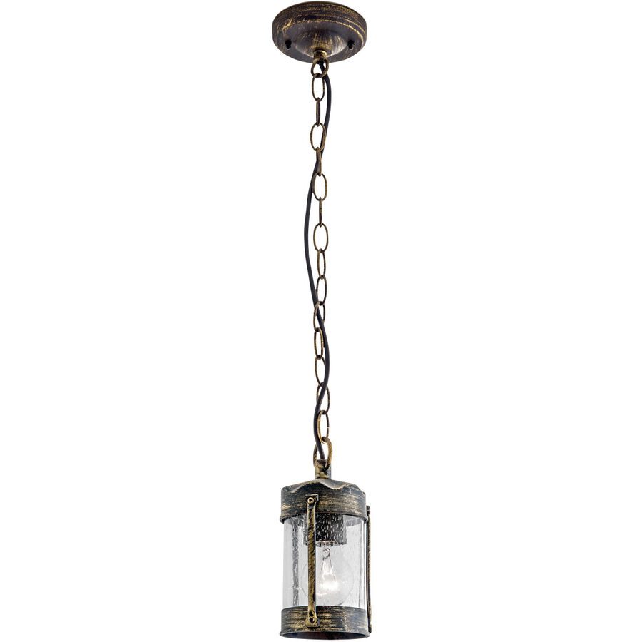 Deckenlampe aussen Taverna Gold/Schwarz 11 cm 21 cm - Farbe: schwarz-gold - Material: Siluminguss/Glas - Deckenlampe aussen