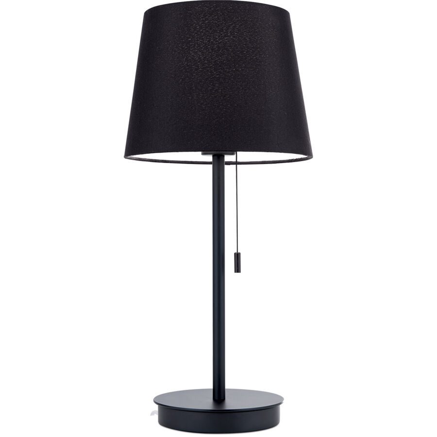 Tischlampe Ludwig Schwarz Stahl/Leinen 23.5 cm 50 cm - Tischlampe