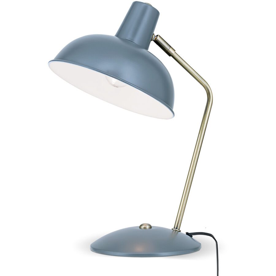 Tischlampe Fedra Grau Stahl 20 cm 37.5 cm - Tischlampe
