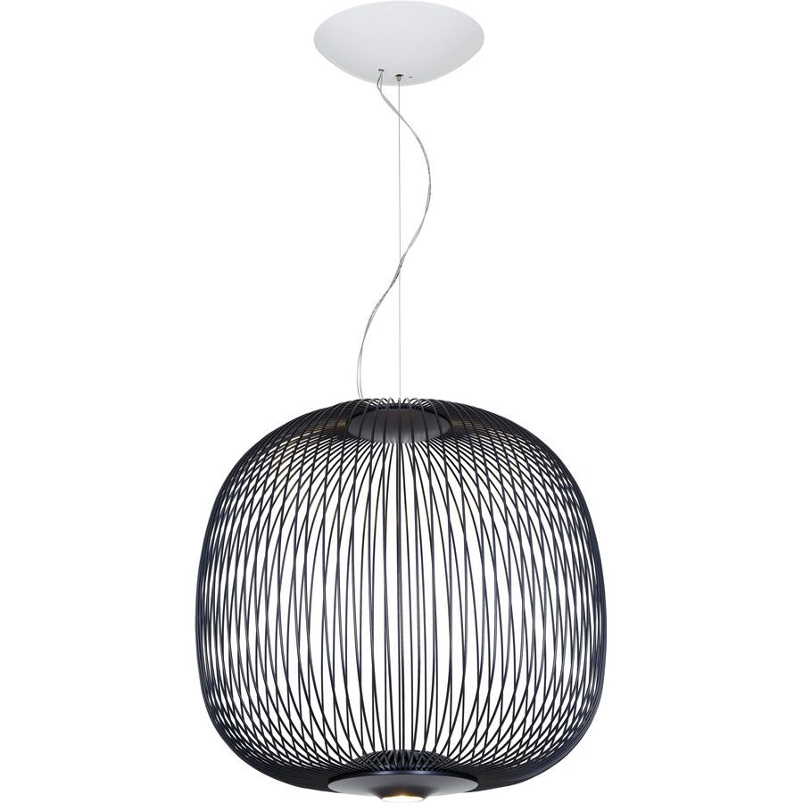 Foscarini Pendellampe Spokes MyLight 2 midi Grau Aluminium/Stahl 45 cm 45 cm - Farbe: graphit - LED - Lichtfarbe: Extra warmweiss - Pendellampe- LED