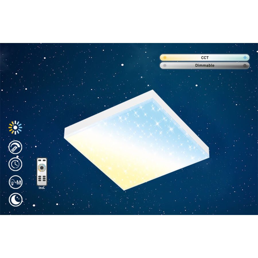 Deckenlampe Telefunken Weiss Kunststoff/Metall 29.5 cm 6.6 cm - LED - Lichtfarbe: Warmweiss - Kaltes Tagesweiss - Material: Metall/Kunststoff -