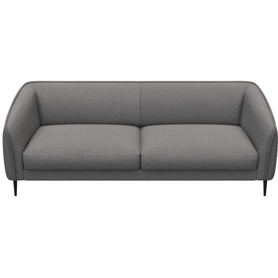 Sofa Fady Grau Stoff 217.5 cm 88.5 cm - Farbe: Hellgrau - Sofa