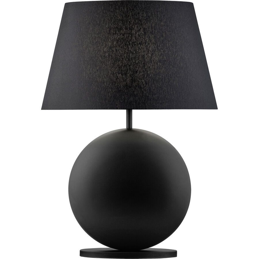 Designer-Tischlampe Bankamp Nero E27 schwarz H 51 cm - Material: Metall/ Stoff - Designer-Tischlampe