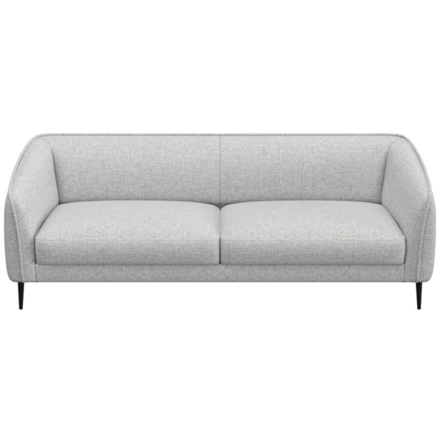 Sofa Fady Grau Stoff 217.5 cm 74 cm - Farbe: Hellgrau - Sofa