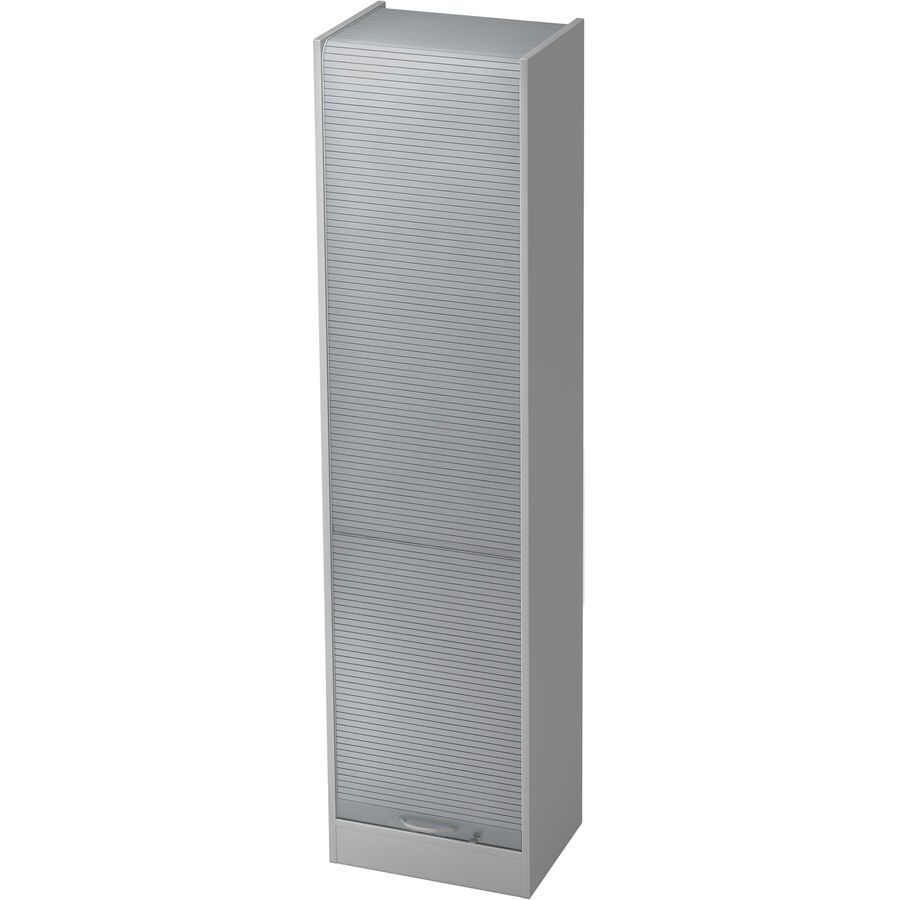 Aktenschrank Office Silber/Grau Holz/Kunststoff 50 cm 40 cm 200.4 cm - Farbe: silber, grau - Material: Holzwerkstoff, Kunststoff - Aktenschrank