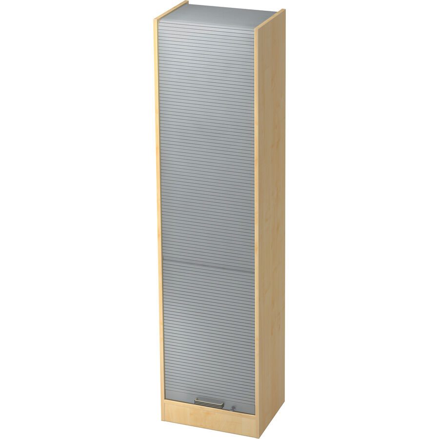 Aktenschrank Office Silber/Braun Holz/Kunststoff 50 cm 40 cm 200.4 cm - Farbe: Silber, Ahorn Dekor - Material: Holzwerkstoff, Kunststoff -