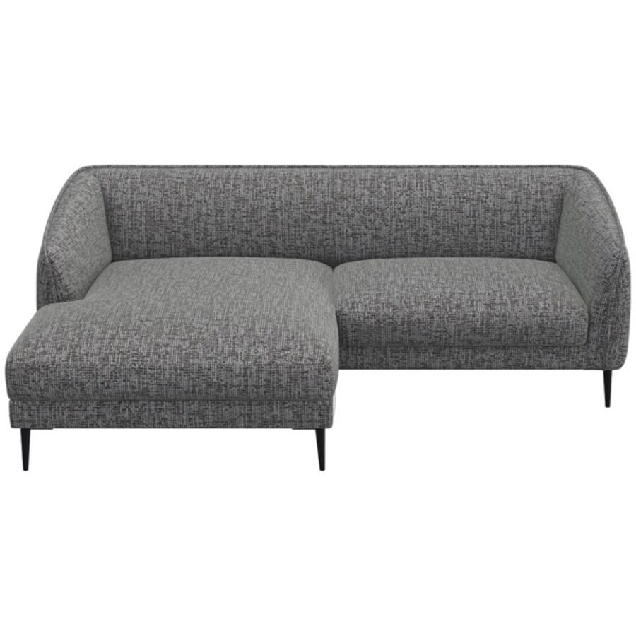 Ecksofa Fady Grau Stoff 238 cm 74 cm - Farbe: rauchgrau - Ecksofa