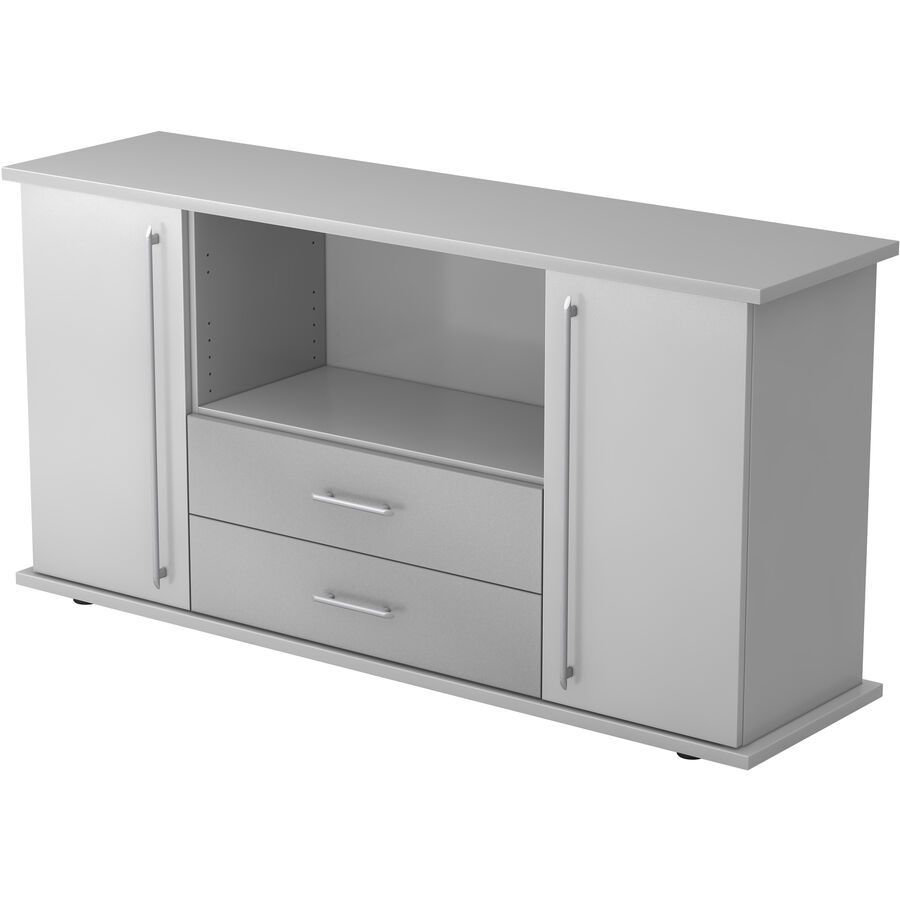Sideboard Office Grau Holz 166.1 cm 44.8 cm 84 cm - Material: Holzwerkstoff - Sideboard