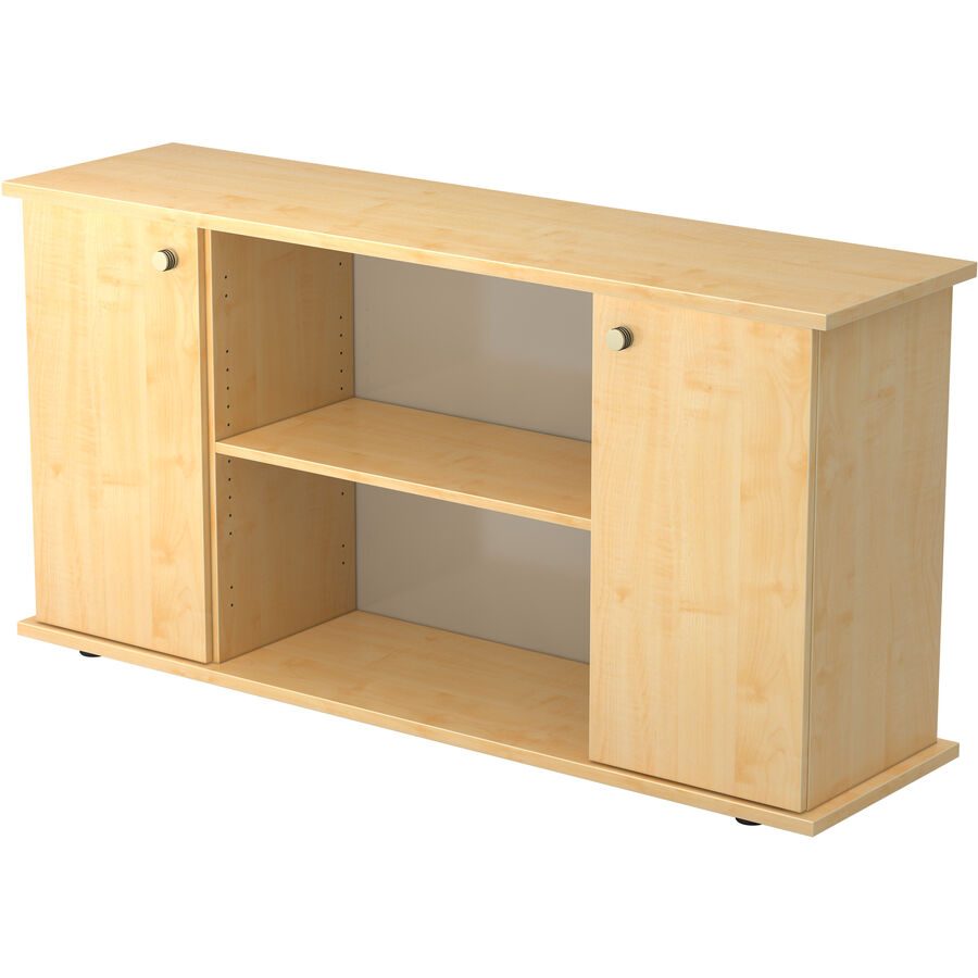 Sideboard Office Braun Holz 166.1 cm 44.8 cm 84 cm - Farbe: Ahorn - Material: Holzwerkstoff - Sideboard