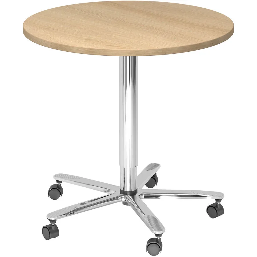 Hammerbacher Säulentisch ST08 Eiche, Silber 800 x 720 mm