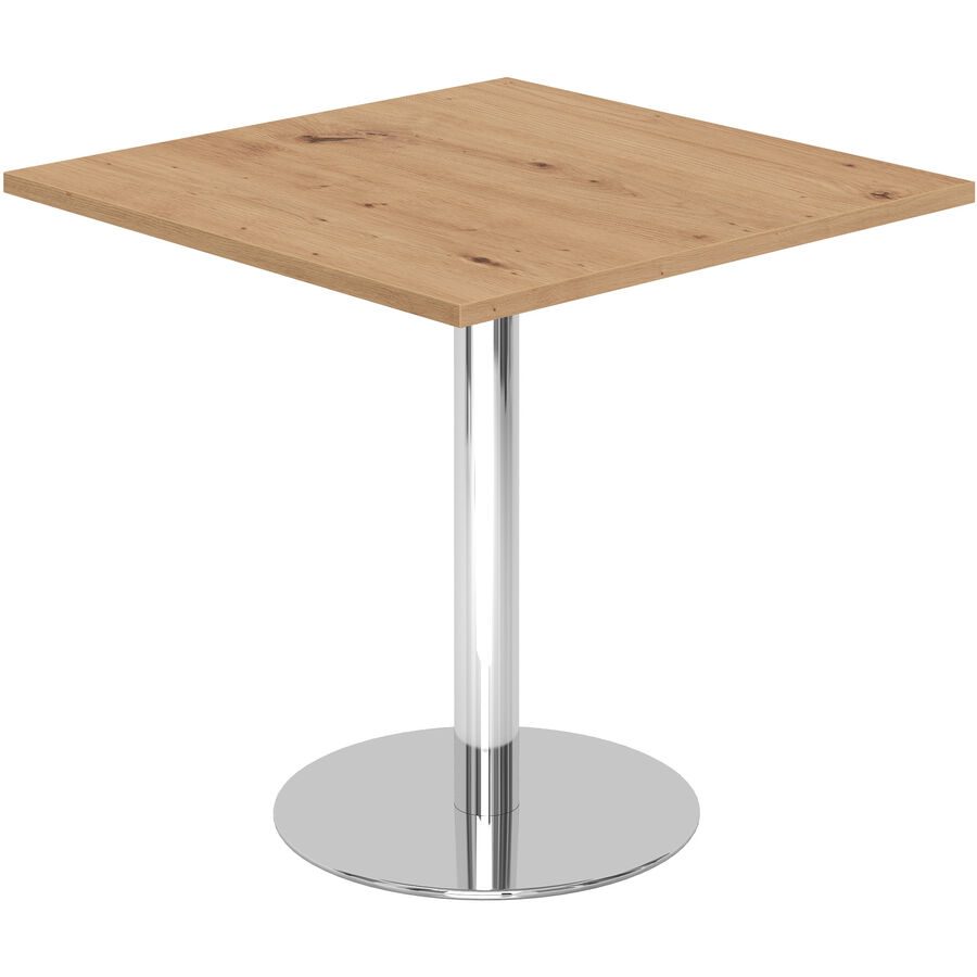 Besprechungstisch Office Braun Holz 80 cm - Farbe: Asteiche Dekor - Material: Holzwerkstoff - Besprechungstisch